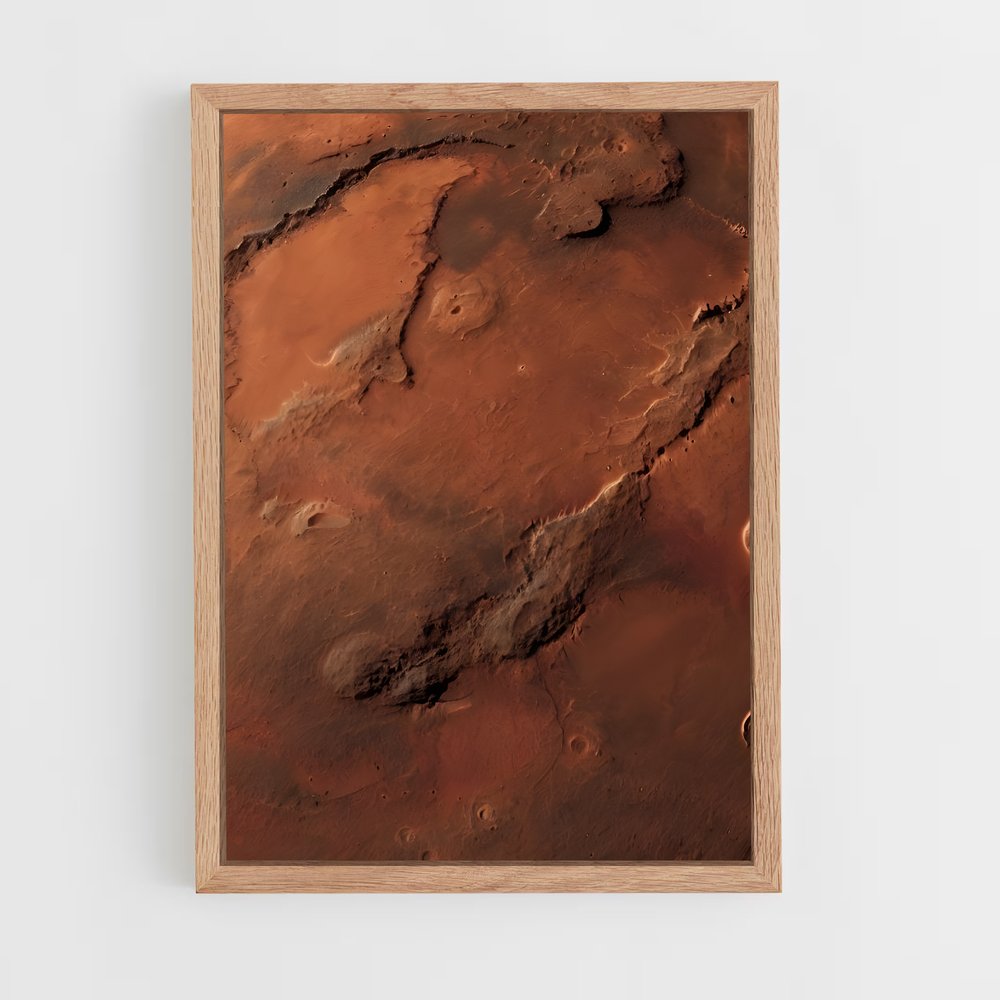Poster splendide paysage de Mars – affiche Système solaire (vue 4)